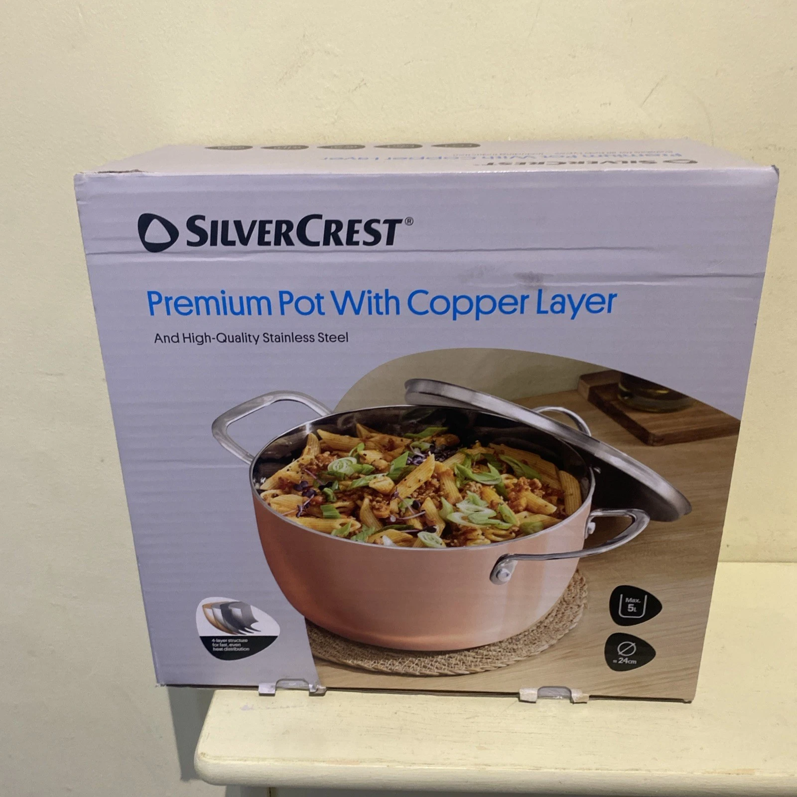 Silvercrest Premium Pot With Lid - High Quality Stainless Steel 24cm