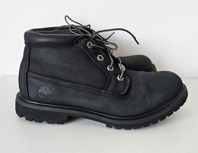 Schwarze Nubuk Damen Chukka Nellie Waterproof Stiefel Gr. 5,5 (38,5) Timberland