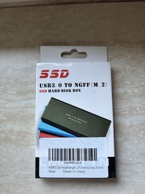 Externes SSD-Gehäuse M.2 NGFF (SATA) zu USB 3.0 NEU / OVP Hard Disk Box NEU