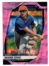 2025 Panini Prizm - Brandon Sproat #136 Pink Ice Prizm Mets/Brewers Baseball