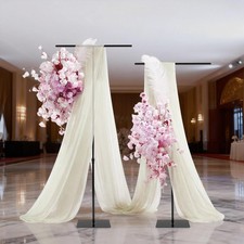 2 PCS Wedding Backdrop Stands Adjustable Height 80-240cm Backdrop Stands Black