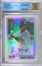 2010 Bowman Chrome USA Stars Refractor Bubba Starling BGS Authentic Auto u2h