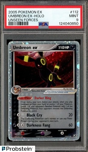 2005 Pokemon Ex Unseen Forces #112 Umbreon Holo PSA 9 MINT