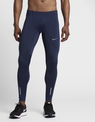 Mens Nike Pro Elite Race Running Tights Compression Pants Blue