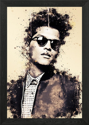 Bruno Mars Framed Wall Art Poster Canvas Print Picture