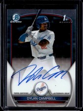2023 Bowman Draft Dylan Campbell Chrome Auto 1st Prospect #CDA-DCA Dodgers