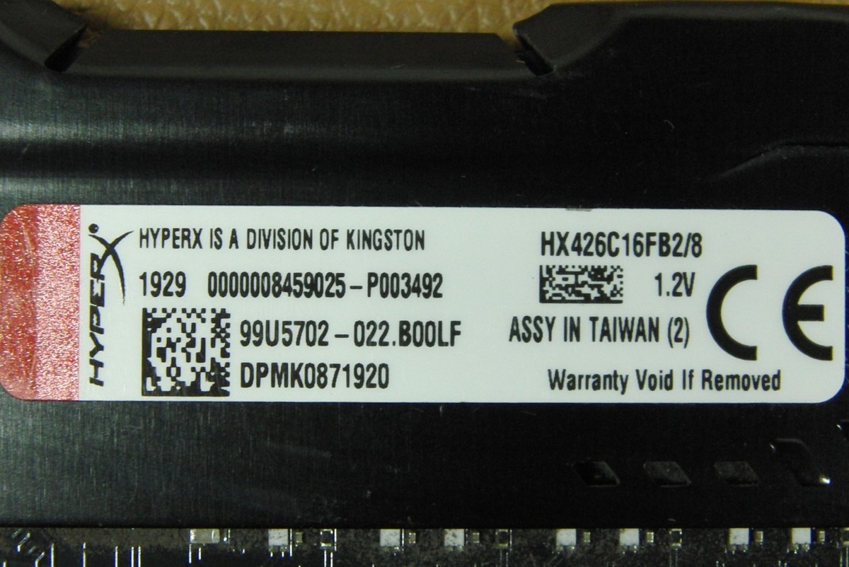 Kingston HyperX Fury Lot (2) x 8GB = 16GB DDR4 PC4-21300 2666MHz