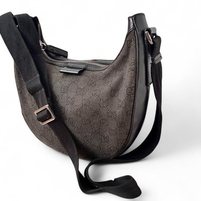 バッグ Gucci Shoulder Bag GG Canvas Half Moon Gucci GG half-moon-shaped mini bag for Women - Beige in UAE