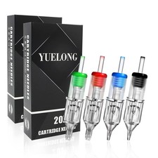 Tattoo Needles Cartridges - Yuelong 40pcs RL RS RM, Transparent
