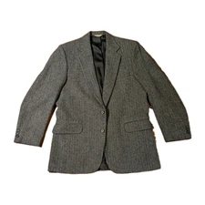 Vintage Stoneman Strawbridge Clothier 100% Wool Blazer Jacket Men 42–44 USA Made