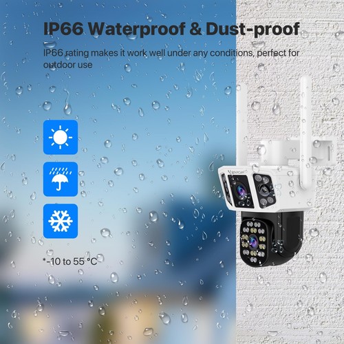 Outdoor Security Camera with Dual Lens Three Screens,3MP WiFi Camera Wired fo... - 第 7/8 張圖片