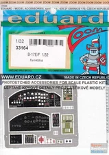 EDU33164 1:32 Eduard Color Zoom PE - B-17E B-17F Flying Fortress Interior (HKM
