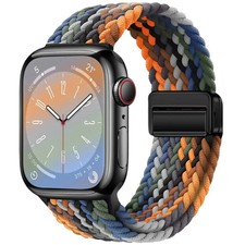 Braided Elastic Watch Strap 44mm 40mm 49mm 41mm 38mm Magnetic Bracelet Band