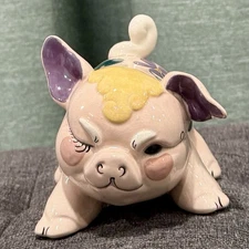Kay Finch California Winking Pig Figurine. McM. 1950s. Excellent Condition