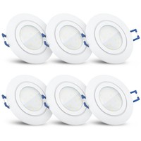 6X Led Bad Einbauleuchte RW-2 In Weiß Rund IP44 Mit Led Modul 4W Neutralweiß