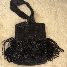 Flapper, Victorian, Fully Beaded, Silk Lining Evening Bag
