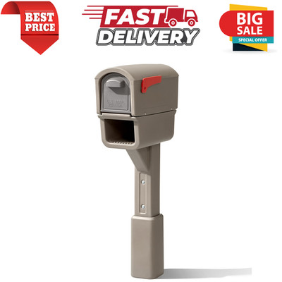 Step2 MailMaster Express Plus Mailbox Large Capacity Post Mount Mocha Finish