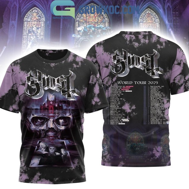 Ghost Rock Band 2025 World Tour Dates T-Shirt