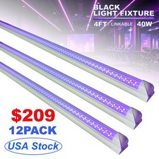 12/24PCS LED 4Ft UV Black Light Bar Fixture DJ Party Club Decoration Led Lights