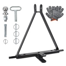 3 POINT LINKAGE TOW HITCH Compact Tractor Mounted Towing Cat 1 Triangle Pin 3.5T