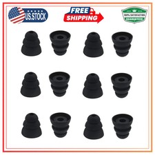 6 Pairs Triple Flange Silicone Ear Tips Replacement for In Ear Headphones Medium