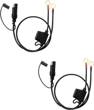 SAE Battery Connector, 2 FT, 2 Pack, SAE to O Ring Terminal Harness