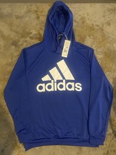 BNWT Adidas Mens Original Blue Hoodie Size Large RRP £60 100% Polyester