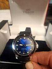 Tissot Seastar Powermatic 80 43mm Blue Dial Auto 300m Diver Black Strap OBO