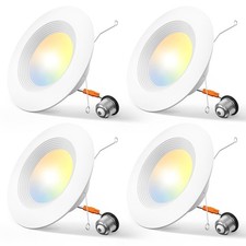 Dimmable 5CCT LED Recessed Lighting 6 Inch White 100W Equivalent 950LM 5W LED