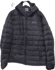 Warehouse Black Quilted Puffer Jacket Hooded Zip-up Size Xl/tg Mens