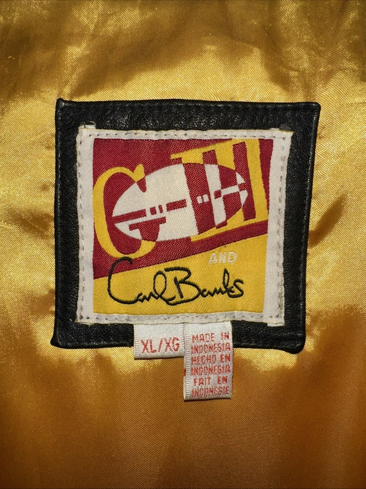 Chaqueta cosida de cuero real vintage de los Washington Redskins G3 III talla XL de la NFL Foto 4 de 4