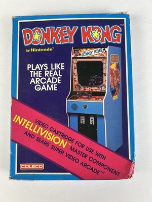 Intellivision Video Game Coleco Donkey Kong with Box and Manual Vintage