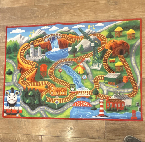 Thomas & Friends Thomas the Tank Engine Train Track Play Mat Rug Multicolor