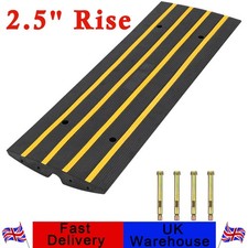 2.5 Inch Rise Rubber Threshold Ramp Portable Wheelchair Ramp, Curb Ramp 2500 Lbs