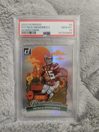 2025 Panini Donruss Downtown Patrick Mahomes II #8 PSA 10