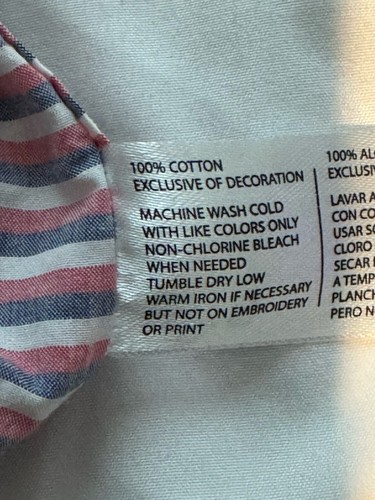 Us Polo Assn Shirt Short Sleeve Button Up Red White Blue Striped XL - Picture 6 of 10
