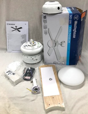Westinghouse Lighting Colosseum 17W integrado de acero de Westinghouse Lighting Colosseum Ventilador de Techo