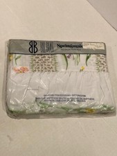 NEW Bill Blass SPRINGMAID Country House Floral Twin Flat Sheet - Made in USA