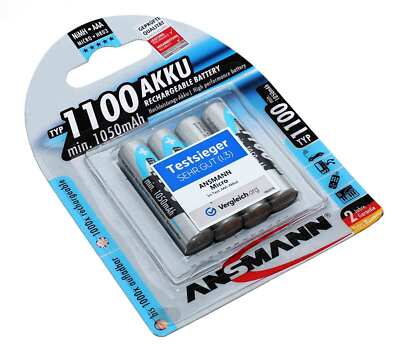 4er Blister ANSMANN Akku Micro AAA HR03 | NiMH | 5035232 | 1,2V 1100mAh