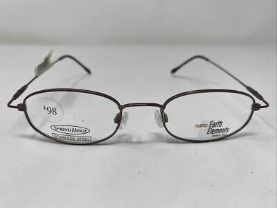 Earth Elements EE123 857 46-19-135 Matte Brown Full Rim Eyeglasses Frame LT82