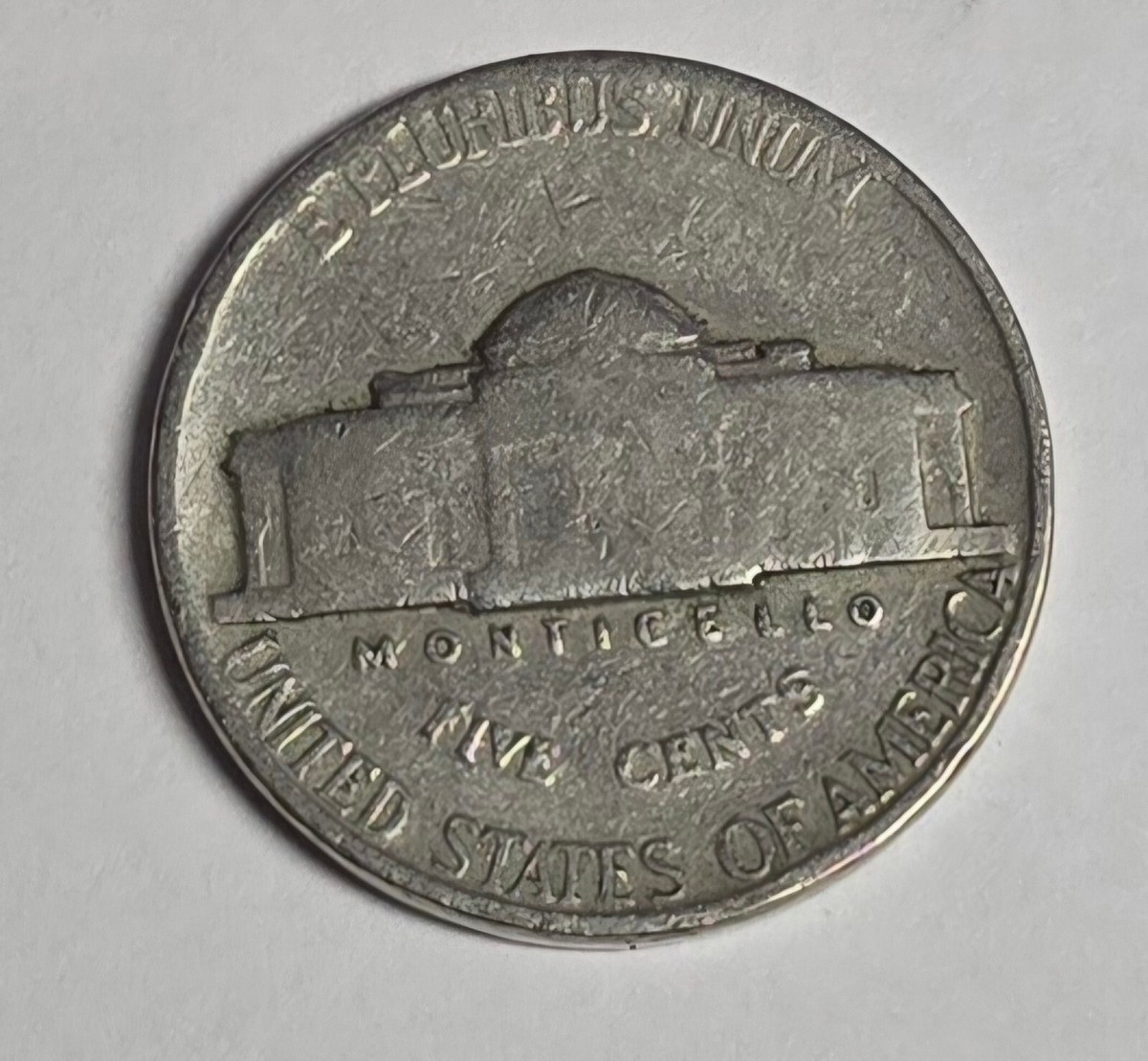 1941 Thomas Jefferson Nickel, Rare, US Coin, 5 Cents No Mint Mark