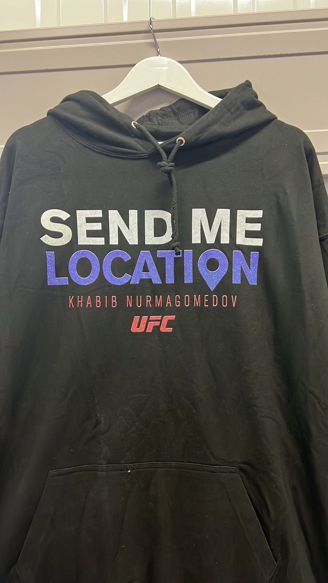 Official UFC Khabib Nurmagomedov Send Me Location Graphic Hoodie