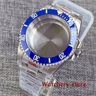 Rotating Bezel Accessories Parts Sapphire Glass Fit Nh35 Nh36 40Mm Watch Case