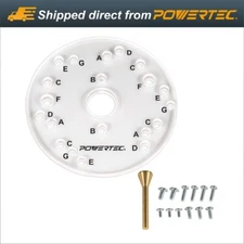 POWERTEC 6-1/2" Universal Router Base Plate for Trim Routers (Plate with Screws)