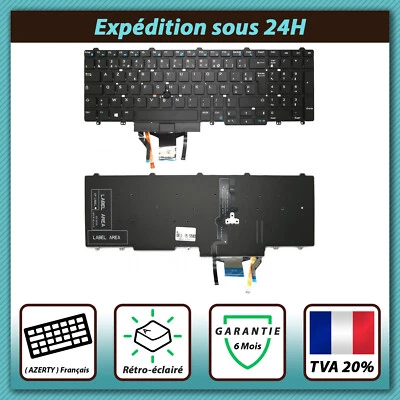 CLAVIER FRANÇAIS AZERTY POUR DELL LATITUDE 15 5000 / 5580 / 5590 + rétro