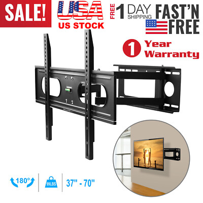Full Motion LED LCD Flat TV Wall Mount Bracket F 37 42 46 50 52 55 60 65 70 inch