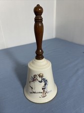 Norman Rockwell Vtg Bell Beguiling Buttercup 1979 Wood Handle USA MADE
