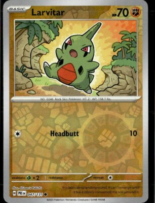 2025 Scarlet & Violet Prismatic Evolutions Larvitar 47/131 Reverse Holo