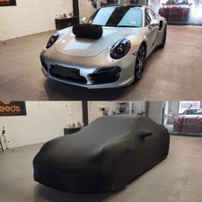 For 2000-2022 Porsche 911 Turbo S Indoor Car Cover Satin Stretch Dustproof Black For 2000-2022 Porsche 911 Turbo S Indoor Car Cover Satin Stretch Dustproof Black