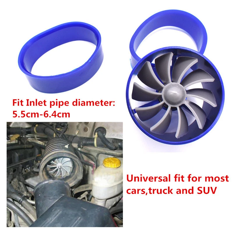 Ventilador turbonador de admisión de aire de aluminio para automóvil turbina turbo ahorro de combustible de gas Foto 2 de 4